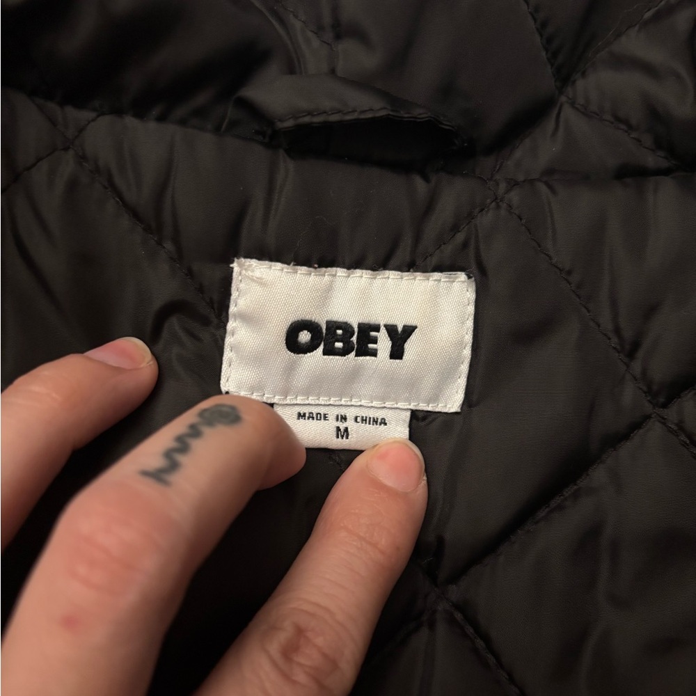 Obey Black Quilted Outerwear - Picture 3 of 6